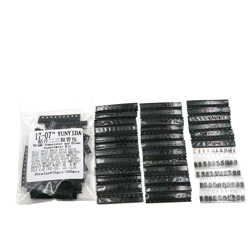 

1 Set For SMD For SMT Transistor And Diode Assortment Kits For Use Various Circuits For SOT-23 For S9012 For SMA For 1N4001