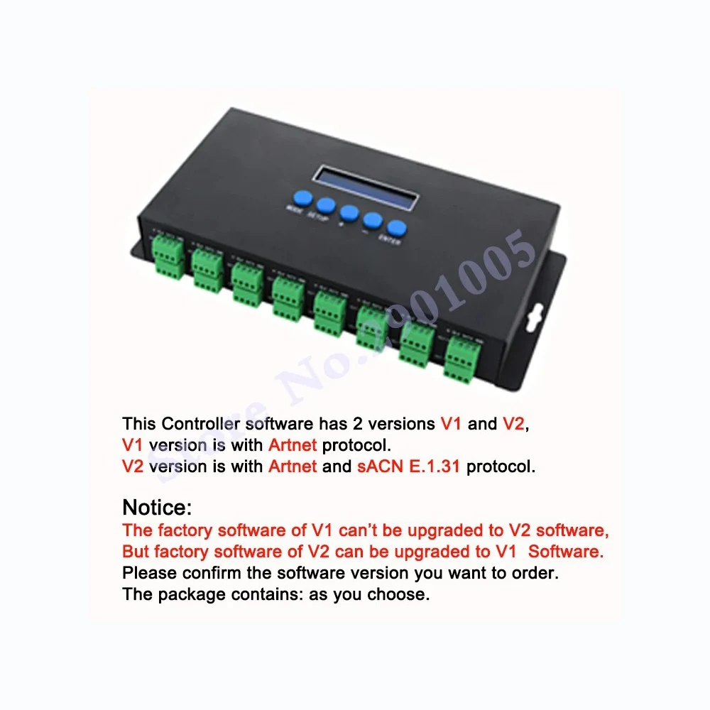 New Arrival DC5V-24V Artnet Eternet to SPI/DMX Pixel LED Light Controller Output Current 4 Channels 7A X 4CH / 16 Channels 3A X