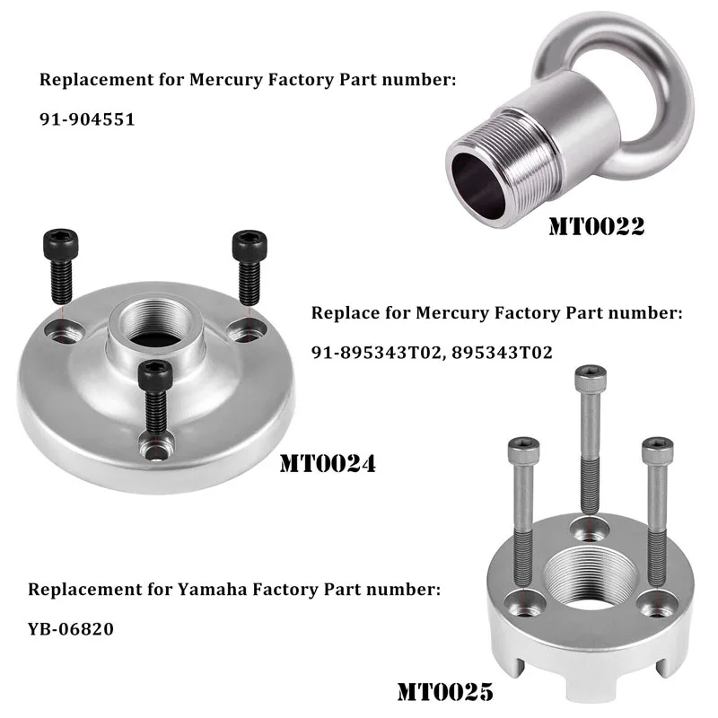 Outboard MT0024 MT0025 Lifting Adapter With Bolts & MT0022 Lifting Eye Tool For Mercury Verado Yamaha Boat Tools