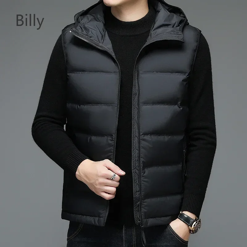 Hooded Sleeveless Down Jacket Designer Clothes Men Vest Man Dress Winter Jacket for Men Short Jackets 2024 Winter Coat Men