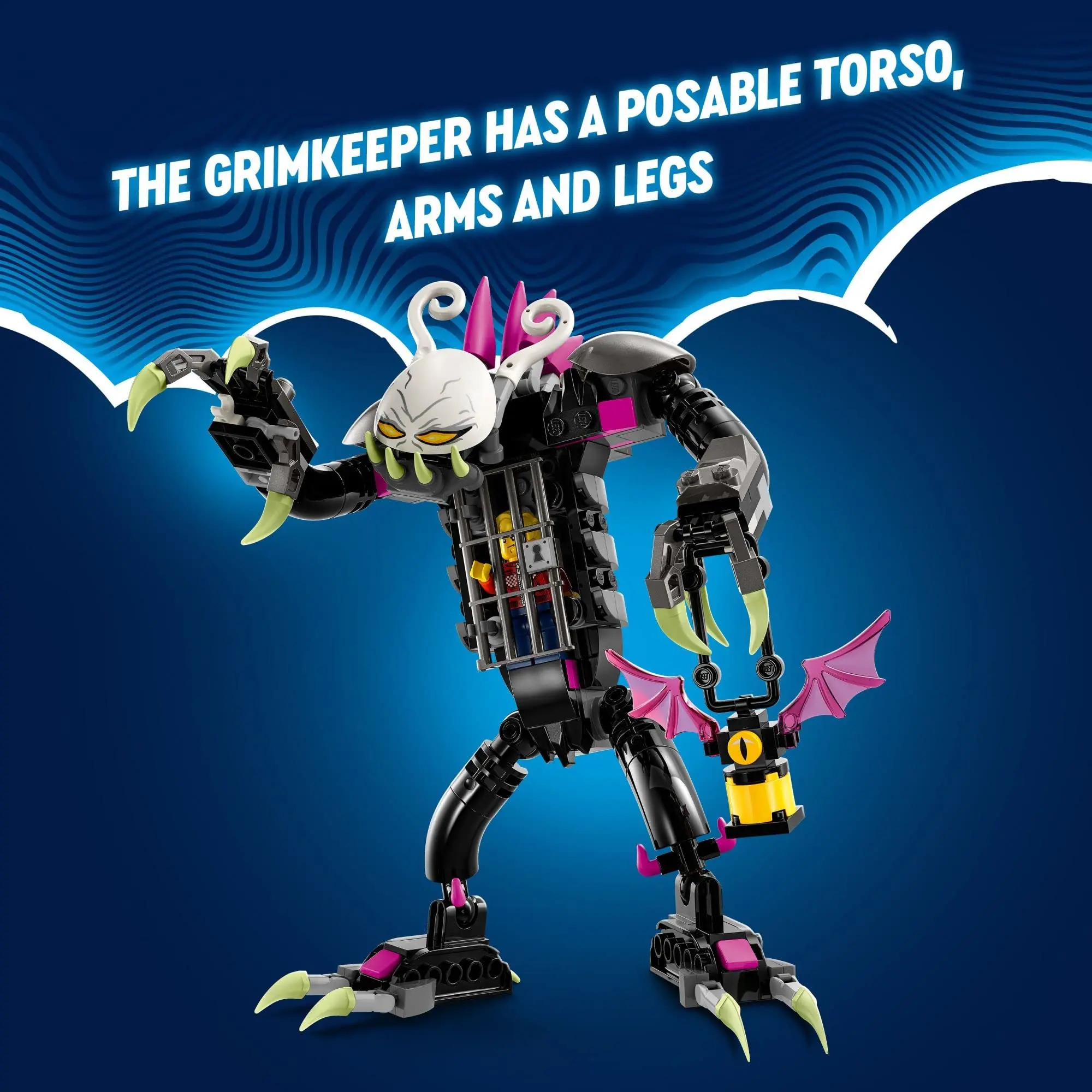 LEGO DREAMZzz Grimkeeper The Cage Monster 71455 Building Toy Transforms Z-Blob Robot to Mini-Plane to Hoverbike Birthday Gift