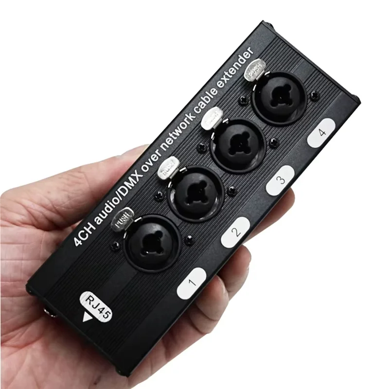 Reliable4-Channel Audio/DMX Over Network Cable Extender 3-Pin XLR Audio And DMX512 Network Signal Extender Female