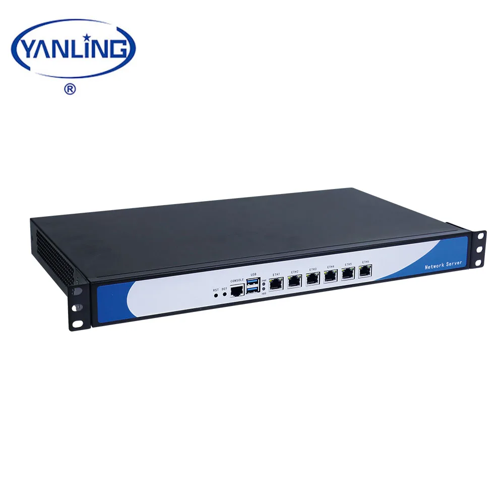19 Inch 1U Rackmount Router Server Intel 3855U Dual Core Computing CCCAM Free VPN 6 Intel LAN Stock 1Gbps Throughput 8M Sessions