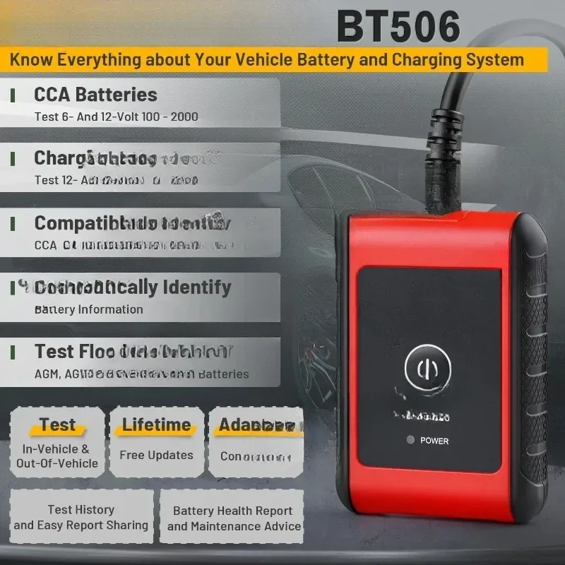 MaxiBAS BT506 Auto Battery And Electrical System AnalysisWorks With Autel MaxiSys Tablet