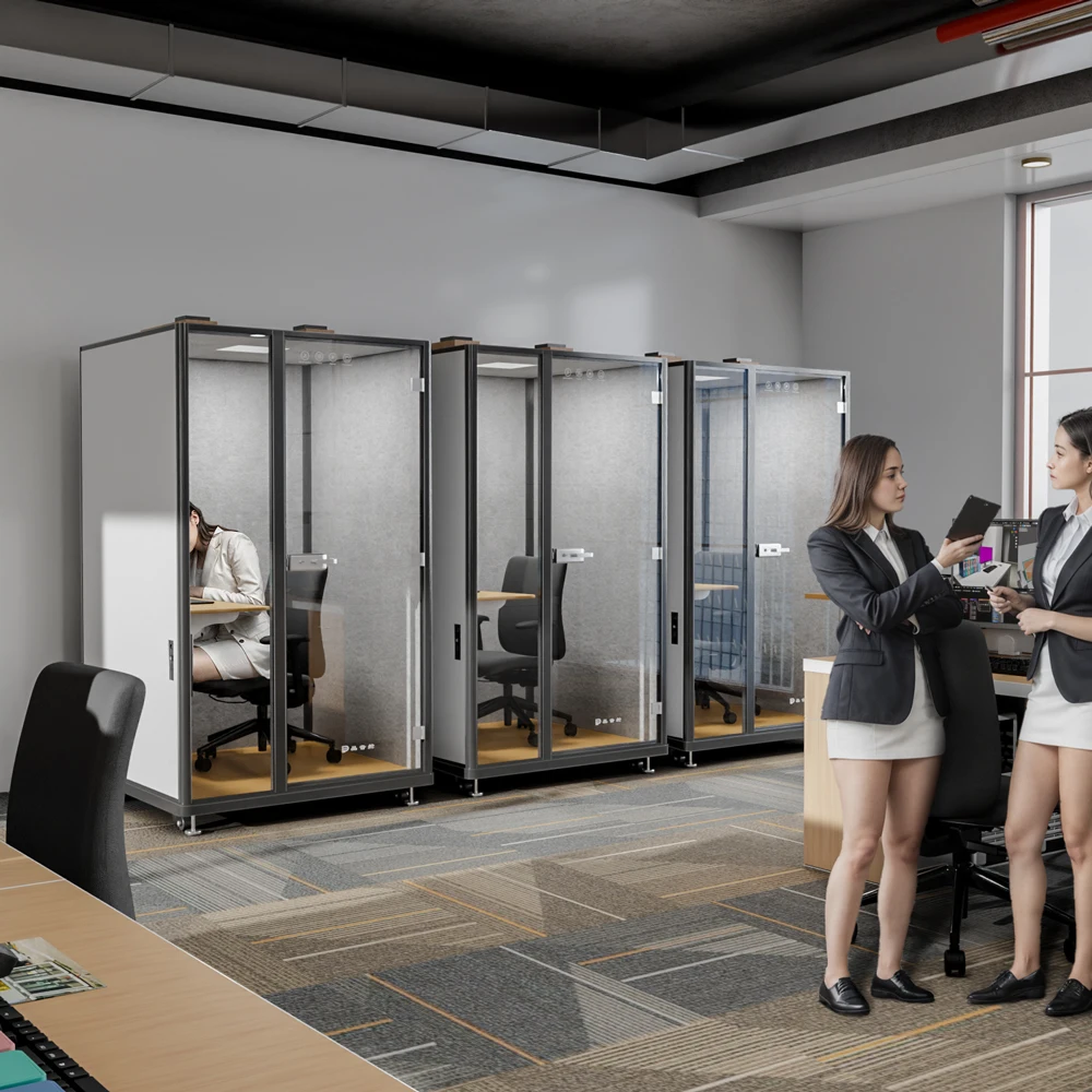 Soundproof rooms, telephone booths, office cabins, telephone booths  (for office buildings) - can be assembled and moved