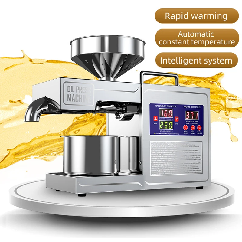 Digital Display Electric Oil Extractor Automatic Oil Press Machine for Sesame Canola Sunflower Seeds Peanuts Walnuts Olive Kerne