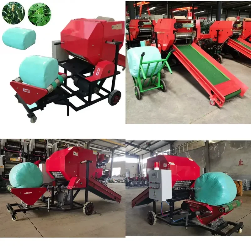 2026 CE Factory Manufacture Hay Straw Corn Silage Round Baler and Wrapper Machine for Agricultural Use Forage Silage Baler