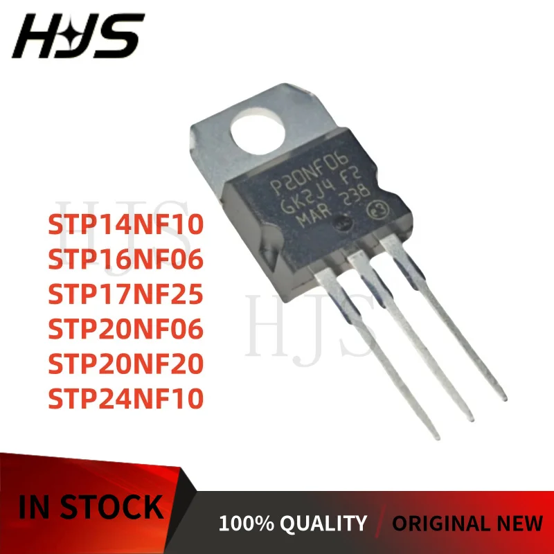 10Pieces STP20NF06 STP24NF10 STP16NF06 STP20NF20 STP17NF25 STP14NF10 New P20NF06 P24NF10 P16NF06 P20NF20 P17NF25 P14NF10 TO-220