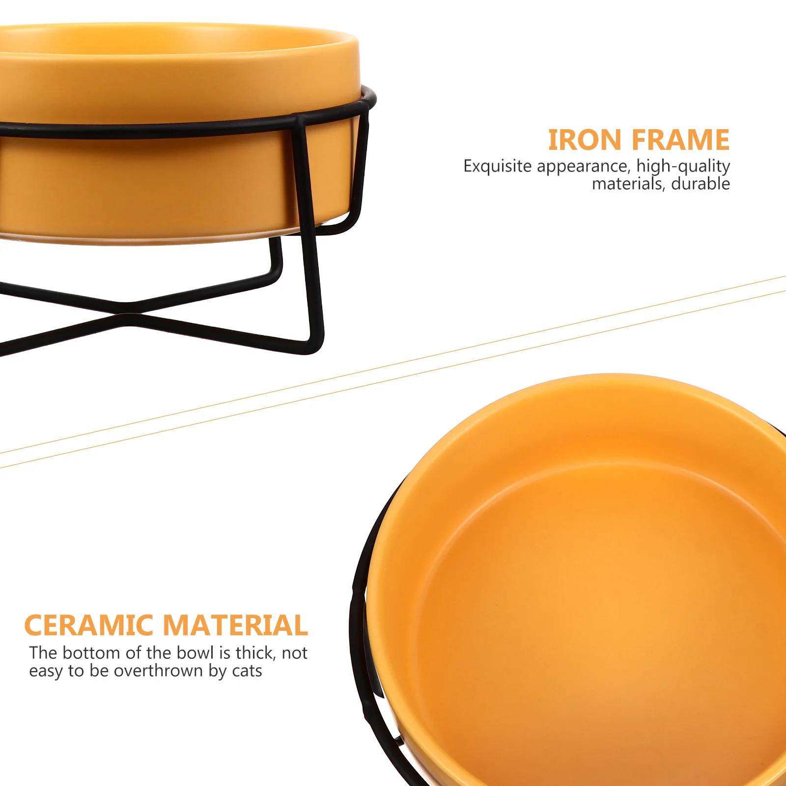 

Ceramic Water Feeder Bowl with Stand Puppy Food Bowls for Dog Feeding Cat