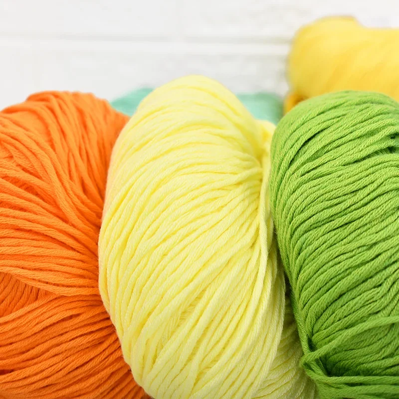 

50g Milk Cotton Yarn Knitting Wool Yarn Skin-friendly Children's Soft and Warm Plush Yarn for Knitted Sweater Hat Dolls
