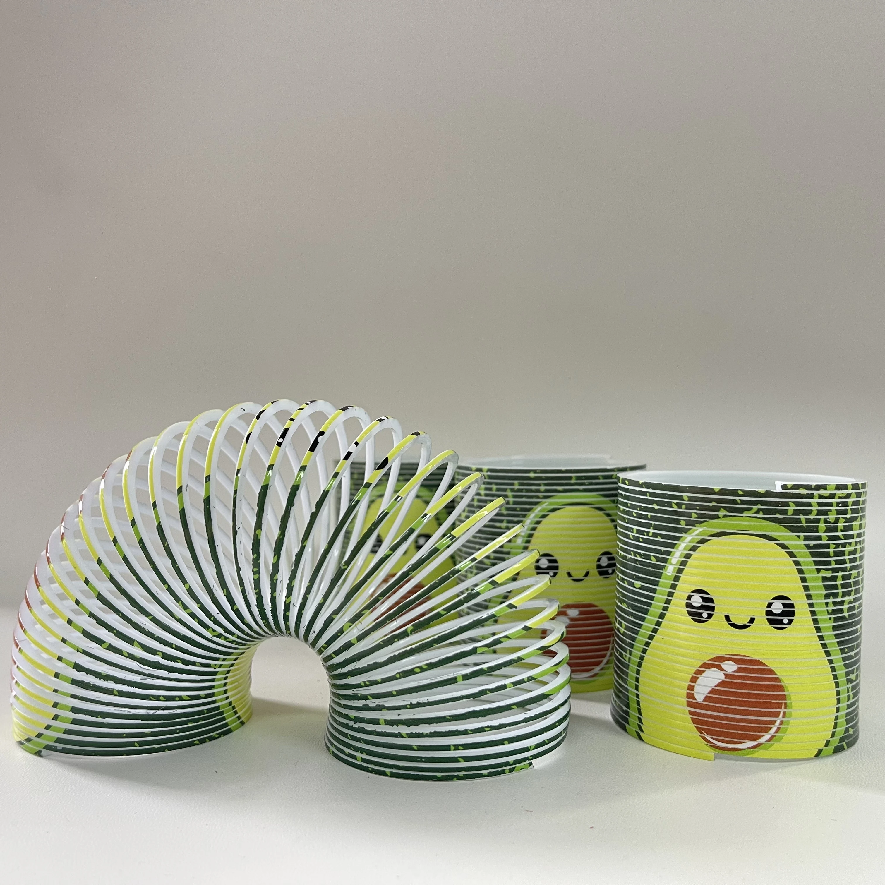 

1/3/6pcs Avocado Rainbow Spring Toy, Kids Educational Fidget Toy