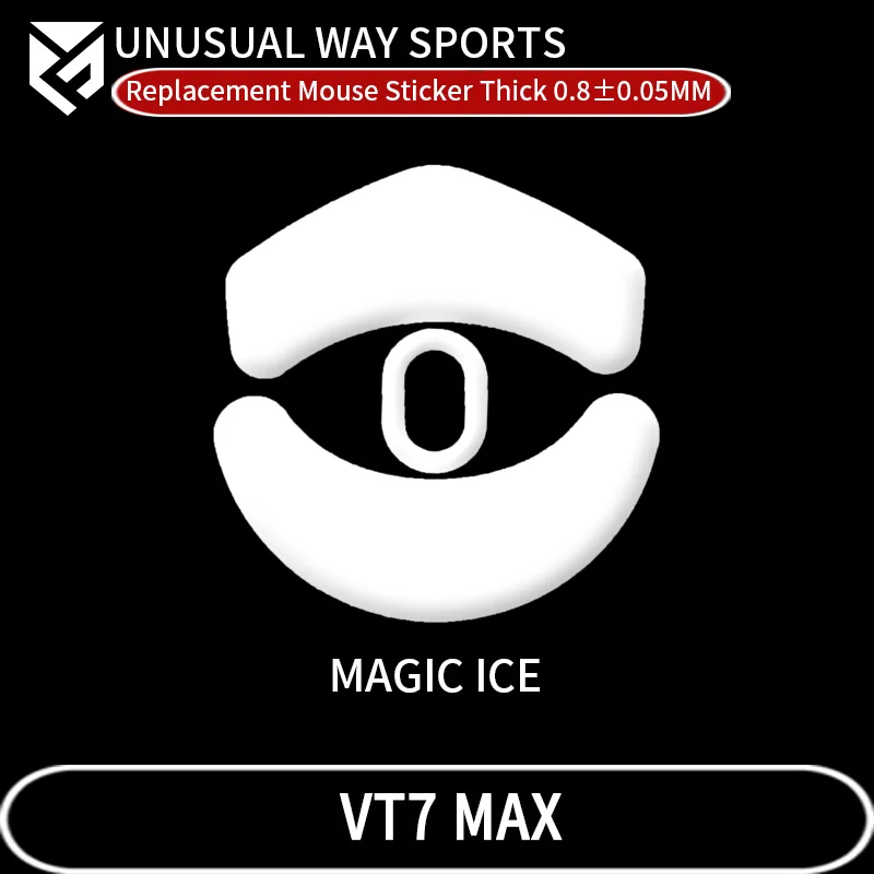 UnusualWaySports Mouse Skates Feet Rapoo VT7 Max Cambered Surface PTFE Anti Collapse Magic Ice Pink Black Silver Fox