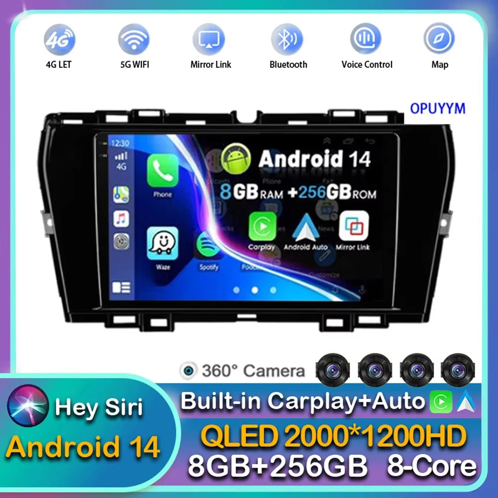 Android 14 Carplay Auto WIFI+4G Car Radio For SsangYong Tivoli 2019 2020 2021 Multimedia GPS Player Stereo 2din DVD Head Unit BT