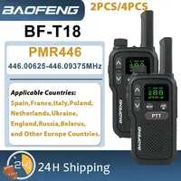 Baofeng BFT18 PMR446 Mini Walkie Talkie Portable VOX Type-C Charger Long Range Communication Two Way CB Radios for Camping Hotel