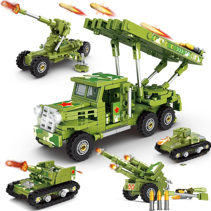 

Military Building Blocks Rocket Launcher Missile Vehicle Weapon Accessories Boy Assembled Building Blocks Toy Birthday