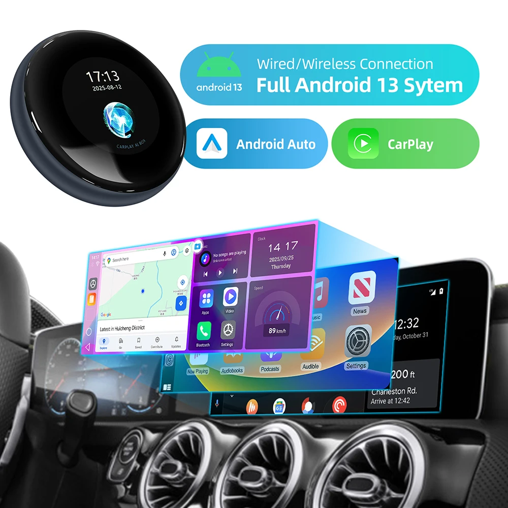 LEXXSON Ai Box 4 + 64GB محول Carplay اللاسلكي أندرويد 13 Netflix Youtube IPTV صندوق فيديو للسيارات مع Carplay اللاسلكي أو السلكي #3