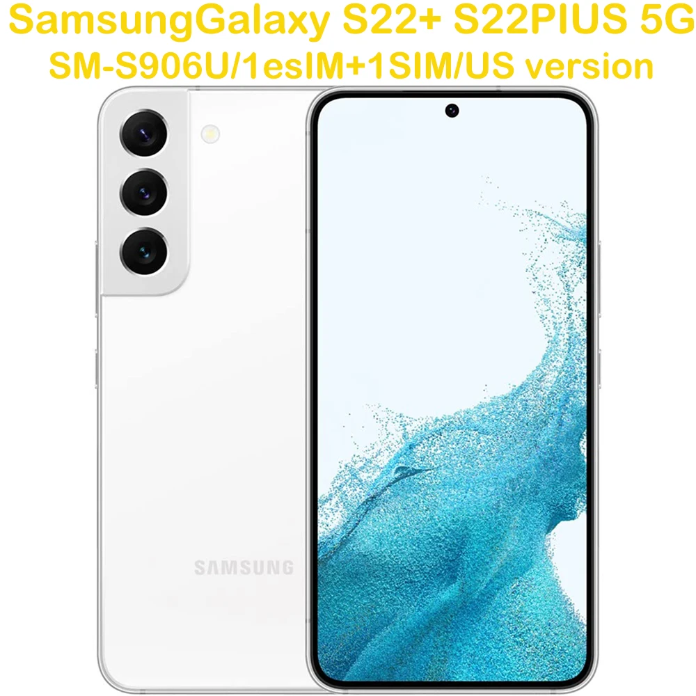 Refurbished Samsung Galaxy S22Plus S22+5G S906U Smart Android Phone 6.6-inch US Version NFC Samsung Phone 50MP 4500mAh 45W8cores