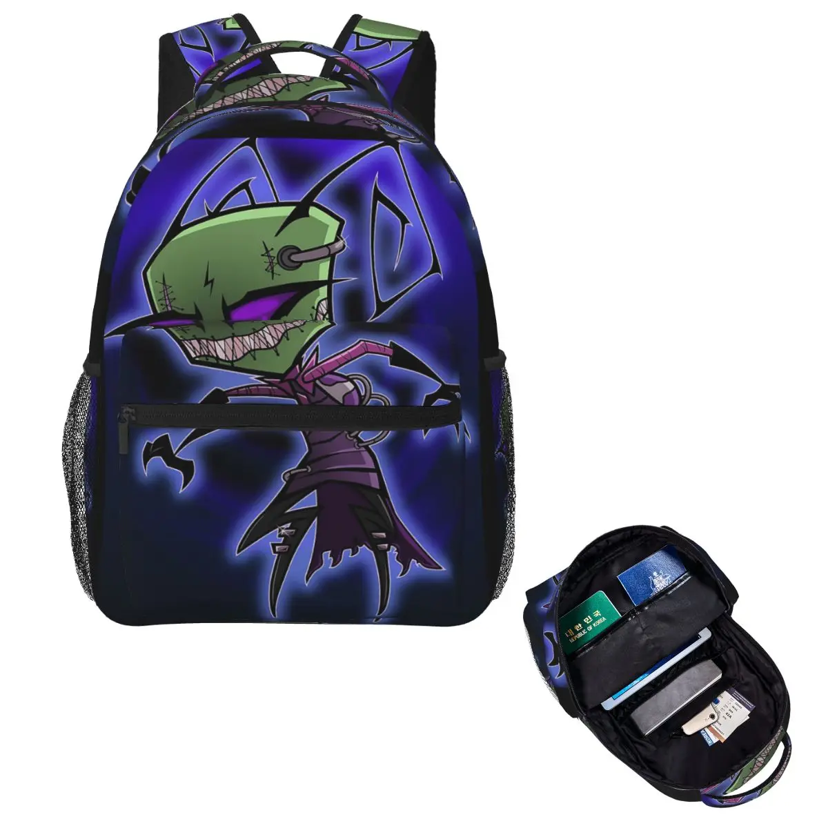 

Invader Zim Backpack Hot Sale Daypack Large Capacity Kids BookBag School Bag Shoulder Bags for Men Women