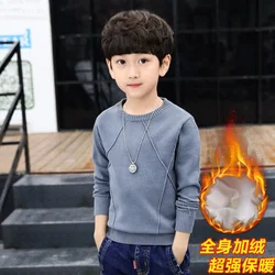 Boys Woolen Sweater Crochet Cotton Windbreak 2024 Classic Autumn Winter Christmas Gift School Warm Children's Clothing