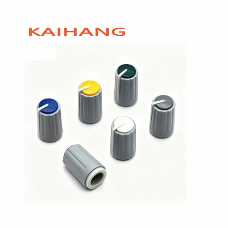 10PCS 10.5×18MM Plastic Knob Cap Potentiometer Sound Card Volume Mixer Knob Cap Knob D-Shaped 270℃ Inner Hole 6mm