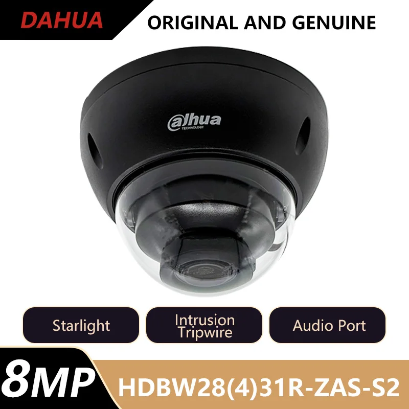 

IP-камера Dahua 4 МП 8 МП для обнаружения людей и транспортных средств WDR IP67 IK10 Защита безопасности IPC-HDBW2831R-ZAS-S2 IPC-HDBW2431R-ZAS-S2