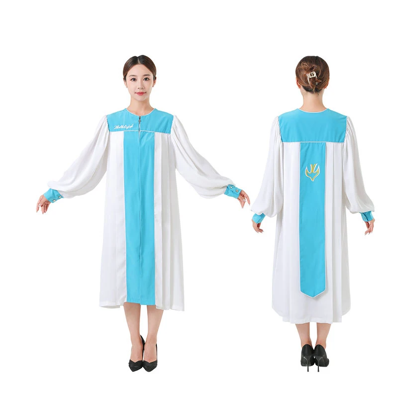 Christian Choir Costume Dress Jesus Devout Believers Class Sevice Uniform Church Wedding Hynm Holy Gown Robe Nun Garment JT018