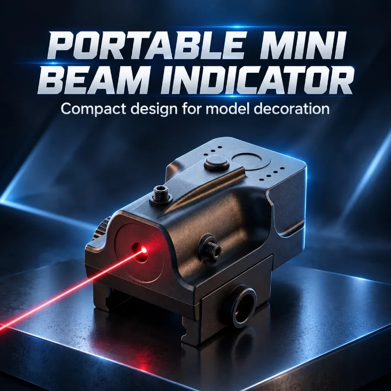 Portable Mini Nylon Beam Indicator, Four-way Adjustable Stable Lock Accessory Fits Universal Rail for Model Decoration