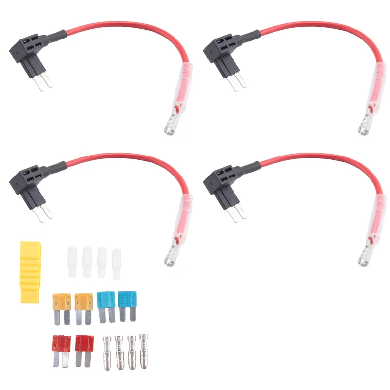 

Надежный-4 шт., 12 В-24 В, кран предохранителя Micro2, держатель предохранителя с лезвием Piggy Back с жгутом проводов