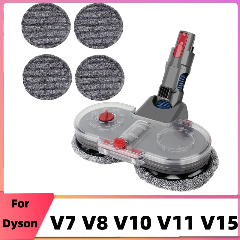 Electric Mop Attachment for Dyson V7 V8 V10 V11 V12 V15 Vacuum Cleaner Including Detachable Water Tank and Mop Pads