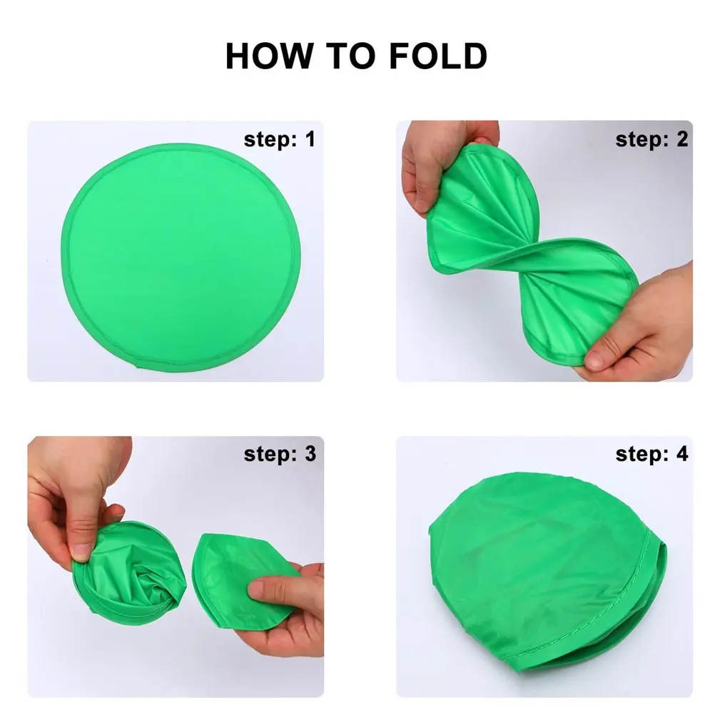 16Pcs Foldable Flying Discs for Indoor & Outdoor – Smooth Edge, Lightweight Polyester, Space-Saving Round Plate