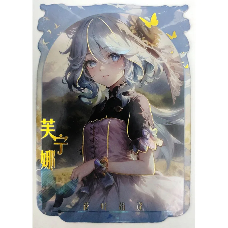 Anime Goddess Story Rare Laser Flash Lynette Fischl Sangonomiya Kokomi Furina Toys for boys Collectible Cards Birthday Present