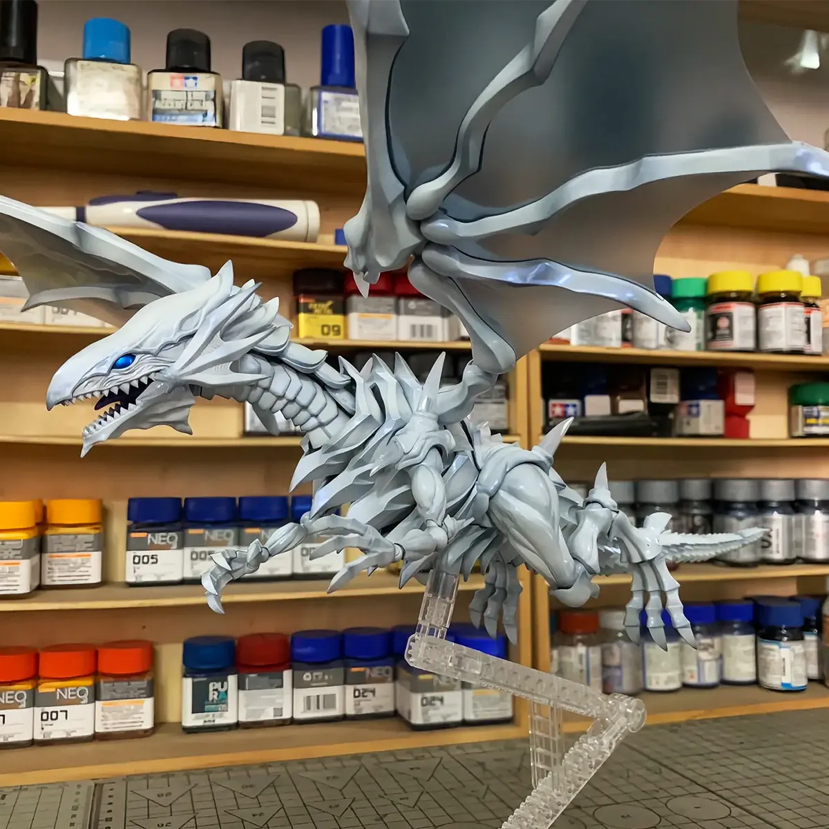 Ultimate Blue-Eyes White Dragon Assemble Model Special Three-Headed Dragon Figure FRS Toy Trendy Display Brick