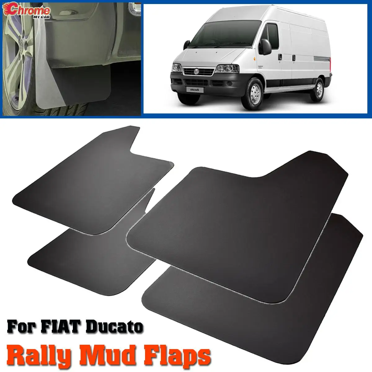 4Pcs Mud Flaps Mudflaps Splash Guards Fender Flares Front Rear For Fiat Ducato Citroën Jumper Relay Peugeot Boxer Ram ProMaster