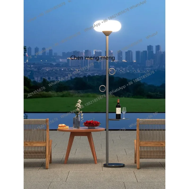 L6080 LED courtyard garden floor lamp solar villa leisure area high pole lamp landscape garden street