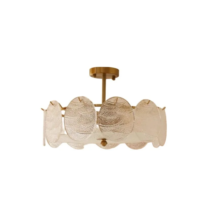 

French style, light luxury, literary style, homestay, living room, bedroom, decoration, glass, chandelier