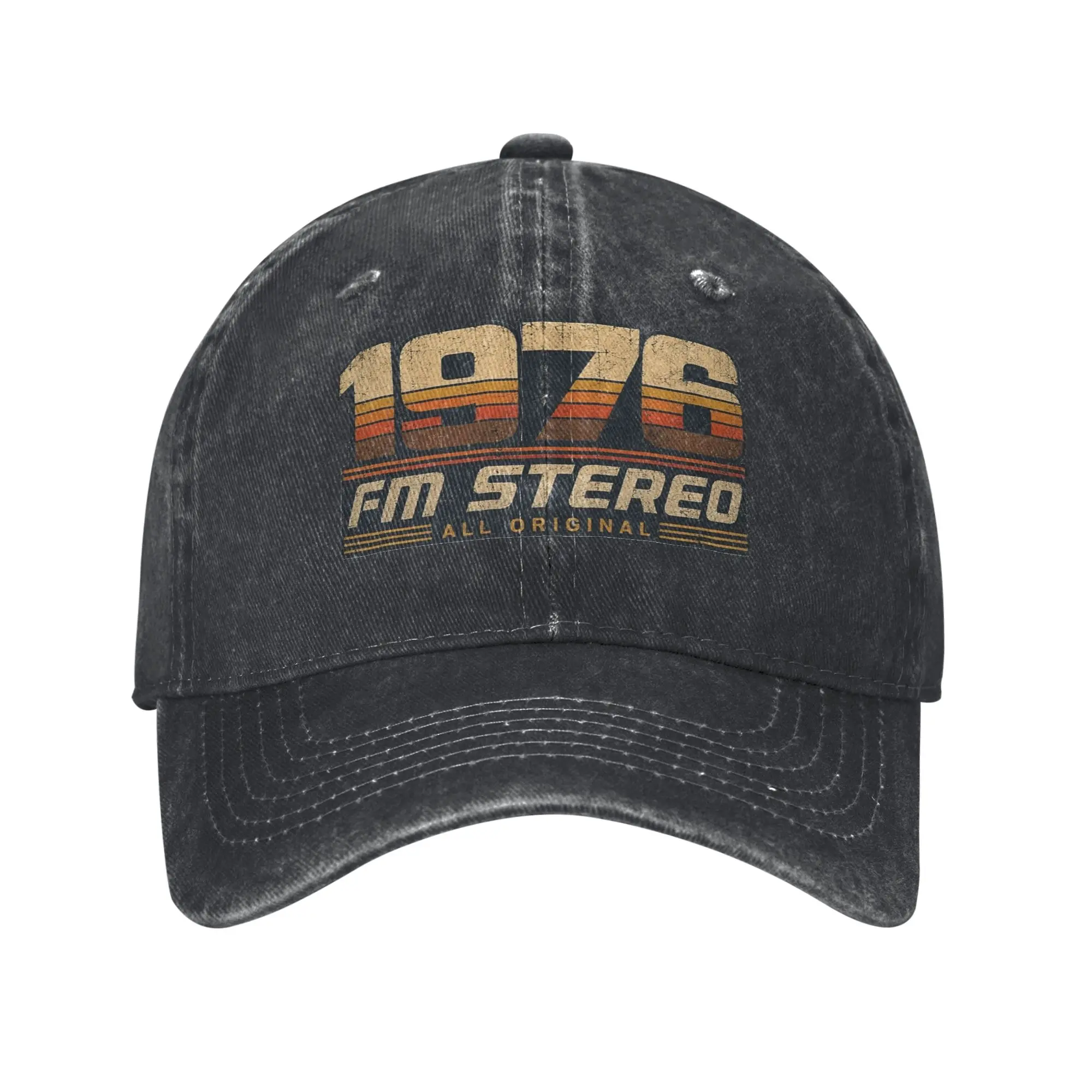 Generation X 1976 Men Women Baseball Cap Vintage 1976 Distressed Washed Hats Cap Casual Outdoor Adjustable Fit Snapback Hat