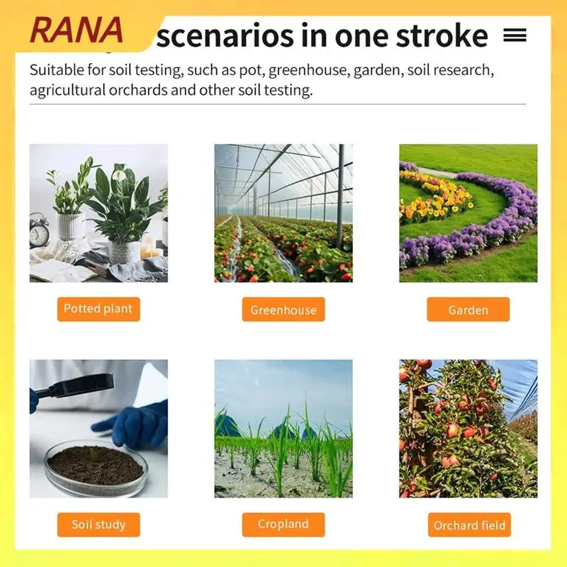 

RANA 4 In 1 Soil Tester With Bluetooth EC/TDS/CF Temperature Meter Soil Detector For Hydroponics Planting Garden Greenhouse