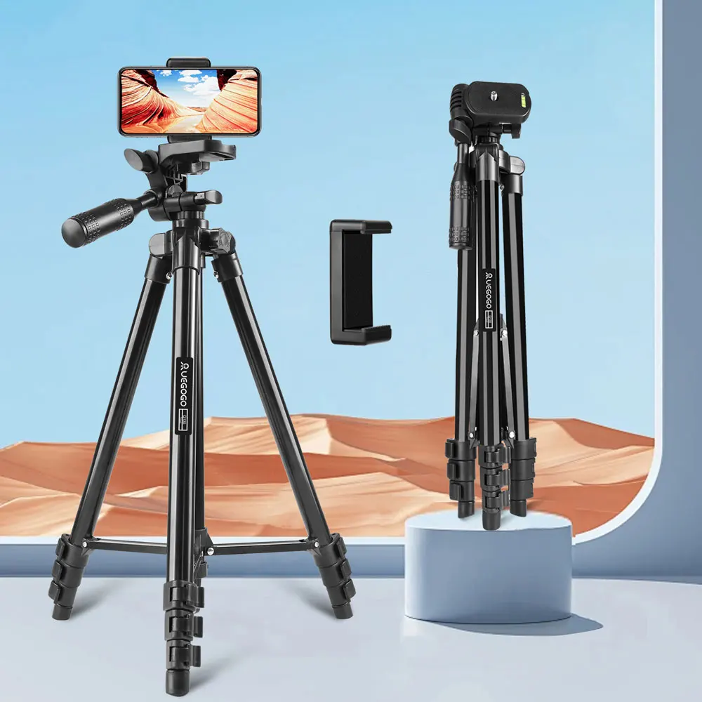 UEGOGO Q130 Professional Tripod For Phone 130cm Video Recording Phone Tripod Stand for Universal Camera Phone Photography Stand