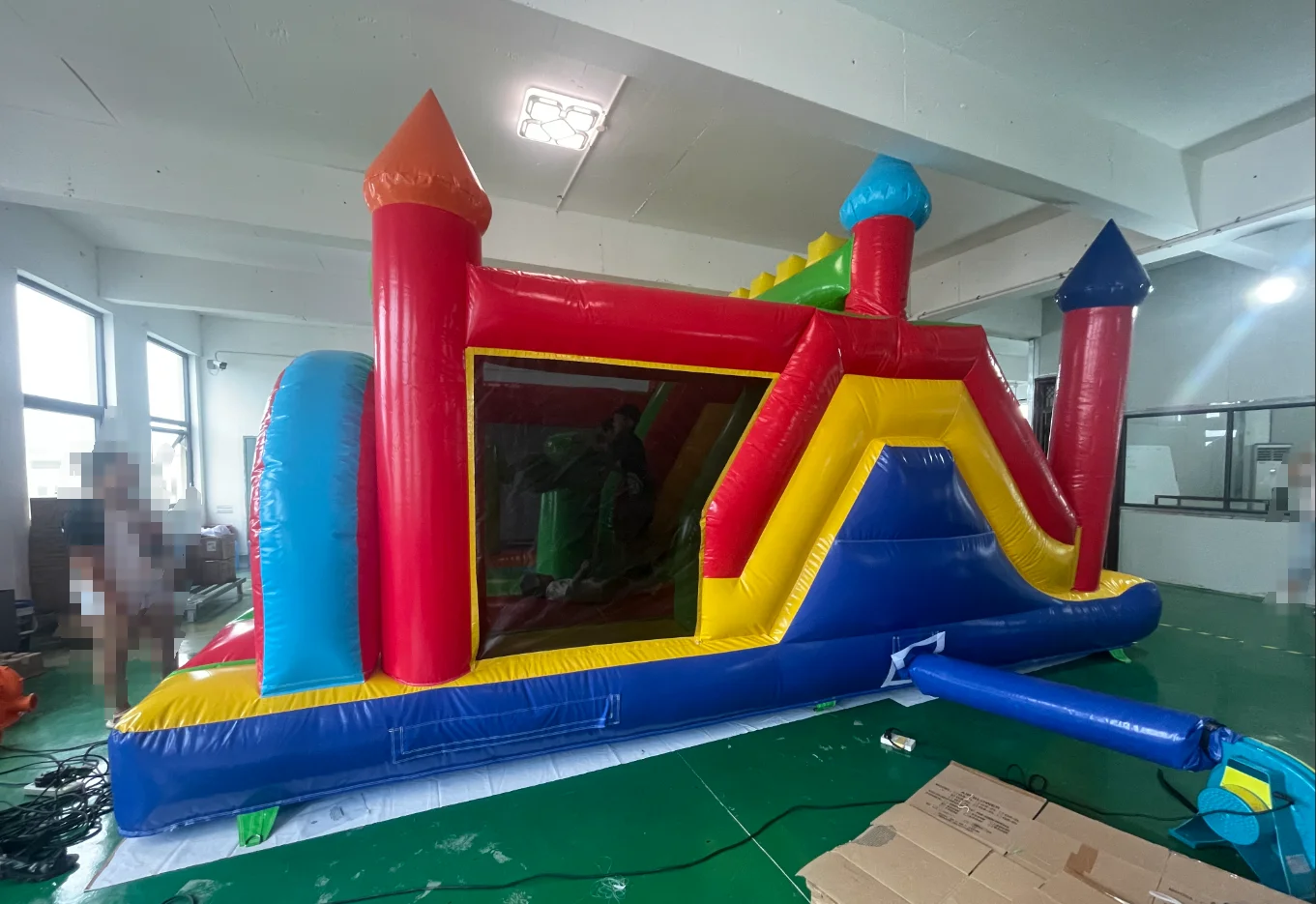 Interesting Cartoon Inflatable Jumping Castle  With Bounce House for Kids Party and Activity