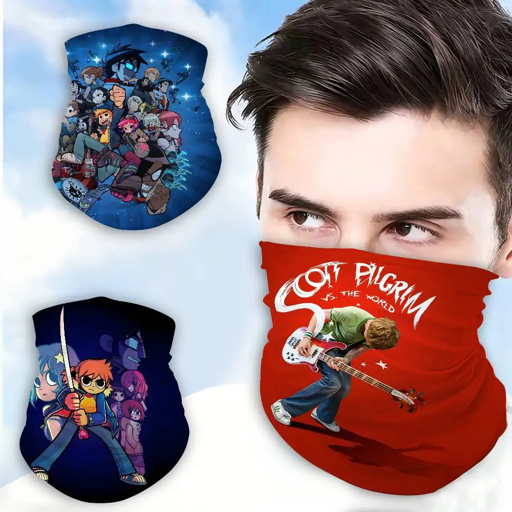 S-Scott-Pilgrim-Movie Unisex Breathable Tube Scarf UV Protection Neck Gaiter for Hiking Cycling Skiing Daily