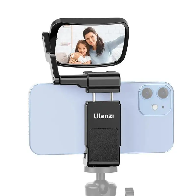 

Ulanzi ST-30 Flip Mirror kit Phone Camera Periscope Vlog Selfie Bracket Phone clip With Cold Shoe Universal for iPhone 13