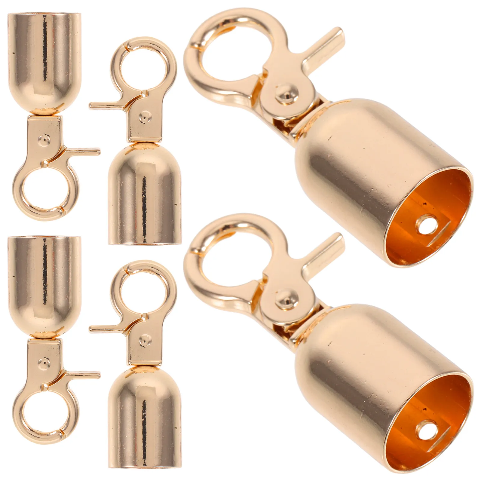 6Pcs Stylish Zinc Alloy Rope End Stopper Hooks Secure Stanchion Rope Hooks for Hotels Theaters Control Queue