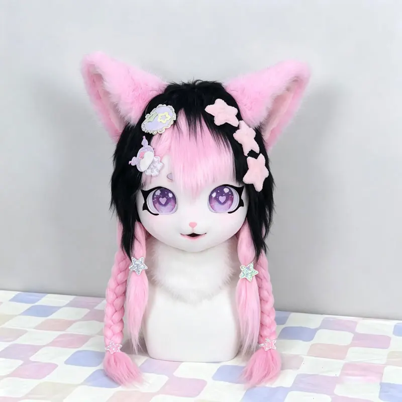 Fursuit Cosplay Furry Costume Head Base Comiket Furry Kig Kigurumi Animal Rabbit Doll Beast Mask Cosplay Costume for Role Play