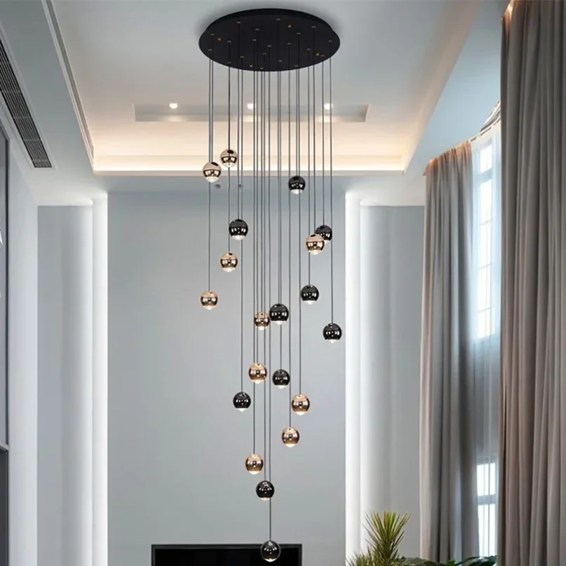 

Modern home decor led lights pendant light lamps forstaircase Chandeliers for living room hanging light indoor lighting