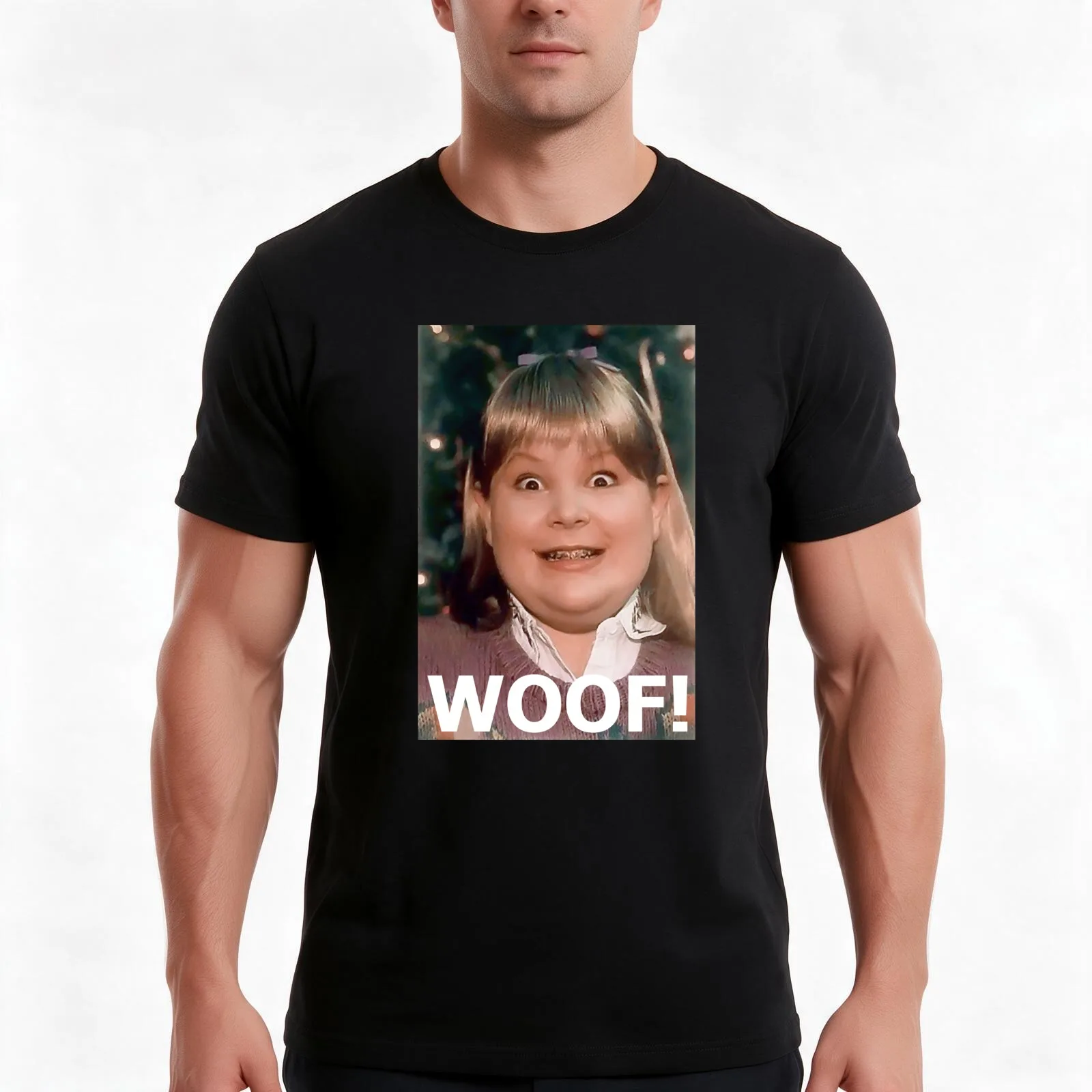 Buzz your girlfriend... woof! T-Shirt, Summer Casual Cotton Tee, Oversized Streetwear Tops, Vintage Graphic Print, 100% Cotton