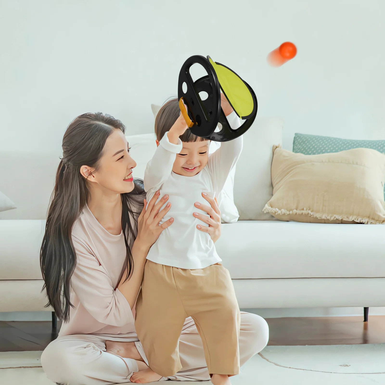 어린이를위한 교육 장난감 손 잡기 라켓 야외 스포츠 던지기 게임 부모 자녀 플레이 세트 활동 볼 클립 세트