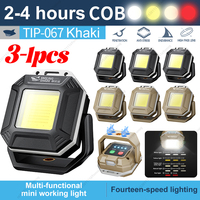 COB LED Work Light Waterproof Inspection Lamp with Magnetic Base Emergency Light Rechargeable for Car Repair Emergency Workshop