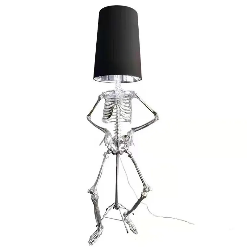 Creative Skull Humanoid Art Floor Lamp, Home Design Engineering Hotel Club Personalized Vertical Lamp