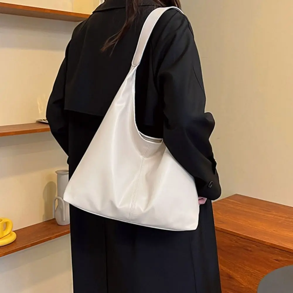 Elegante Vierkante Pu Lederen Draagtas Effen Kleur Schouder Crossbody Tas Grote Capaciteit Koreaanse Stijl Vrouwen Handtas Reizen