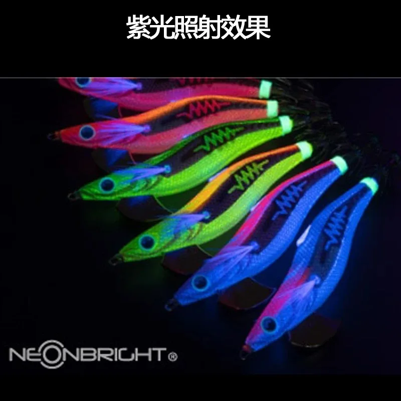 YAMASHITA 2.5/3.0/3.5 Night Glow NeonBright EGI JIGS Lure Sound Pearl Wooden Shrimp UV Reflective Squid Bait